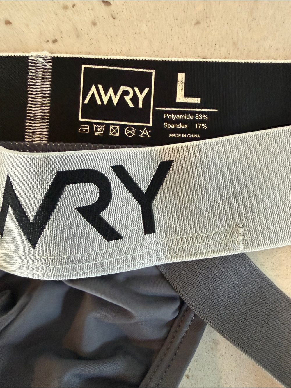 AWRY Apex Jock Thong in Gray, Large - Picture 7 of 9